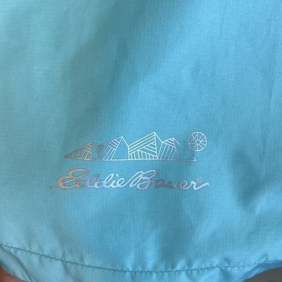 Eddie Bauer Kids Girls Windbreaker Jacket Pink Teal Hooded Large‎ L 14/16 - Picture 6 of 6